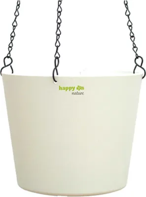 Produktbild von Kunststoff Blumenampel Florenz weiß Ø 24.0 cm Höhe 22.0 cm
