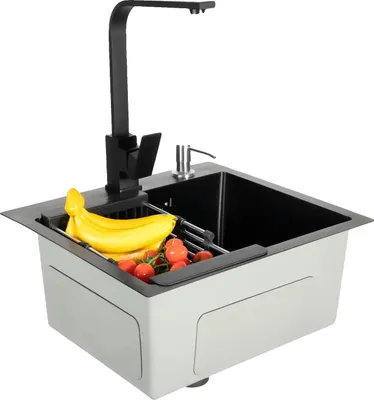 Immagine prodotto di Lavello, acciaio inox, vasca singola, nero