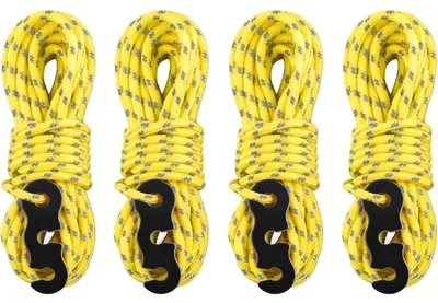 Produktbild von Abspannseile Reflektierend mit Seilspanner Gelb 4m Länge 3mm Durchmesser 4 Stück
