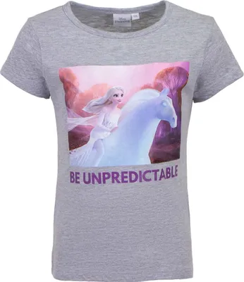 Produktbild von Disney Frozen T-Shirt 100 % Baumwolle mit ikonischem Print Grau 8 Jahre