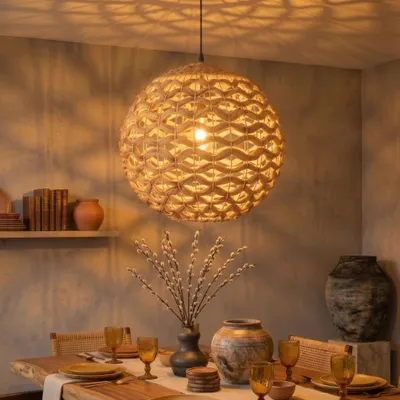 Productafbeelding van Rotan hanglamp Griffin Ø 50,5cm, AI-gegenereerde afbeelding