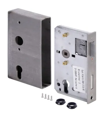 Immagine prodotto di Alberts 417055 Valigetta per serratura, con serratura zincata, acciaio, arretramento 60 mm, 172 x 94 x 40 mm