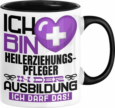 Produktbild von Heilerziehungspfleger Ausbildung Tasse Geschenk Ich Bin Heilerziehungspfleger In Der Ausbildung Ich Darf Das Geschenkidee Spruch (Schwarz)