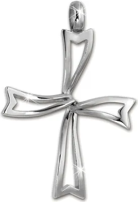 Produktbild von Amello Edelstahl Kettenanhänger 4 x 5cm Damen Herren Halsschmuck silber ESHS53J