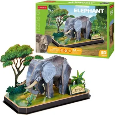 Produktbild von CubicFun Cubic Fun 3d Puzzle Elefant, 42 Stück(e), Tiere, 8 Jahr(e)