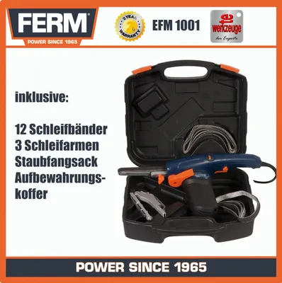 Immagine prodotto di Levigatrice a nastro di precisione FERM 400W - EFM1001