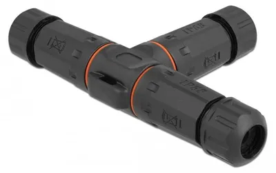 Produktbild von Delock Kabelverbinder T-Form für Außenbereich 5 Pin, IP68 , schraubbar