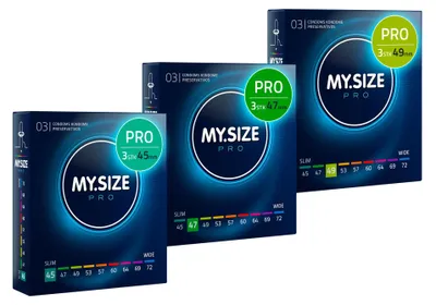 Produktbild von My.Size PRO Probierset XS: 9 Kondome in 45mm, 47mm, 49mm