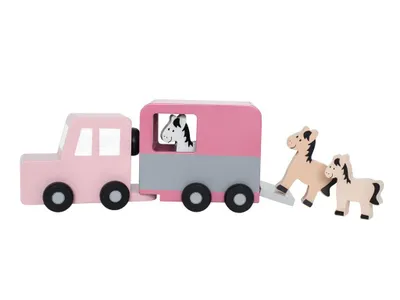 Obrázek produktu pro JaBaDaBaDo Horse trailer, Zvíře, Horse trailer, 1,5 rok/roky, Vícebarevný, Kov, Plast, Dřevo