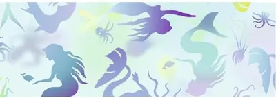 Produktbild von Transparentpapier 115g/qm A4 VE=25 Blatt Fauna Meerjungfrau