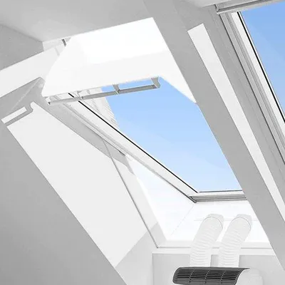 Immagine prodotto di Kit di sigillatura per condizionatori portatili - 2 pezzi - 190 cm - Sigillatura per tubi doppi - Kit di sigillatura per finestre per condizionatori - Guarnizione per finestre - Adatto per finestre e porte - Universale - Guarnizione per finestre per condizionatori - Compatibile con tutti i condizionatori portatili