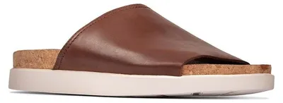 Produktbild von CLARKS Herren Sunder Slide braun Leder Flip-Flops 41,5
