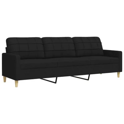 Produktbild von 3-Sitzer-Sofa Schwarz 210 cm Stoff