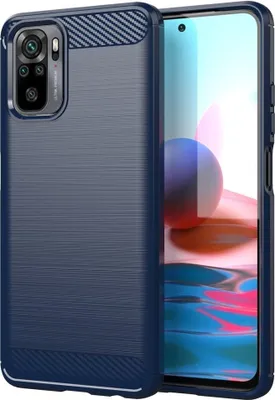 Produktbild von Carbon Shield TPU Hülle für Xiaomi Redmi Note 10 5G - Blau KP10697