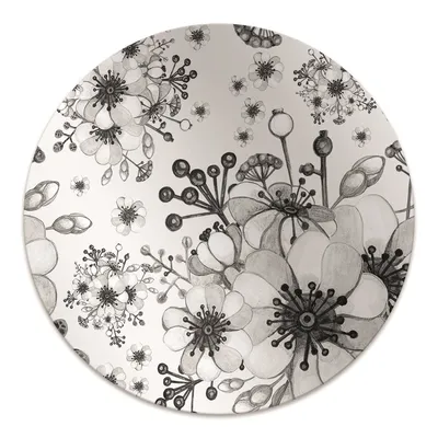 Obrázok produktu pre Okrúhla Podlahová ochranná podložka - Ochranná podložka pod stoličku - Podlahová podložka - 140x100 cm - Čierna a biela