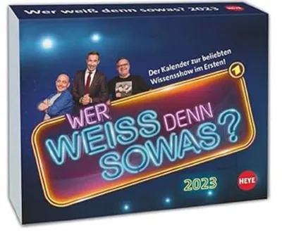 Produktbild von Wer weiß denn sowas? Tagesabreißkalender 2023. Kultiger Wissens-Kalender 2023 mit Kai Pflaume. Tischkalender, Abreißkalender für jeden Tag.