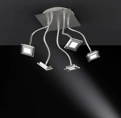 Productafbeelding van 50170 ETT Deckenleuchte Cholet 5 flg. LED 25 W 3.000 K 1.500 lumen Nickel-matt