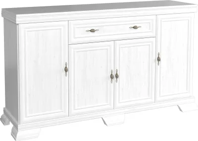 Produktbild von Furniture24 Kommode Kora KK4 Schrank Wohnzimmerschrank Sideboard mit 4 Türen und 4 Schubladen Andersen Kiefer