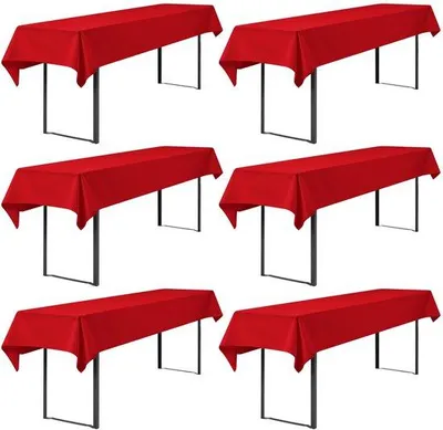 Obrázok produktu pre Obdĺžniková obrus 100 x 250 cm, červená, prateľná