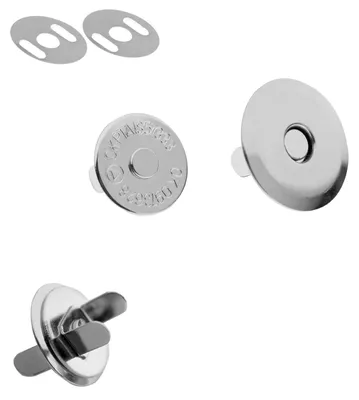 Produktbild von 10 Magnet-Verschlüsse rund + oval Größen- Farbwahl - Taschen Schloss Verschluss