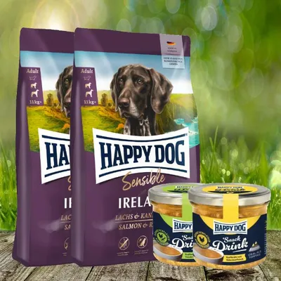 Productafbeelding van Happy Dog Supreme Sensible Ireland, 2 x 12,5 kg + 2 Happy Dog Snack Drink *gratis*