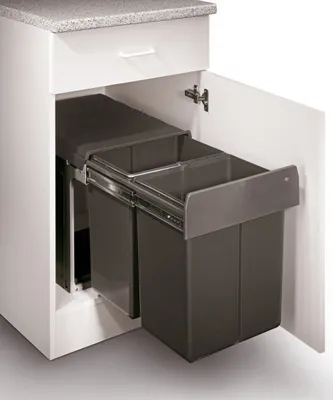 Produktbild von Hailo Double Master Maxi 40 DT. Abfallsammler, anthrazit. - Mülleimer