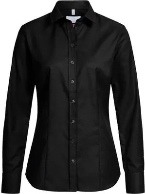 Produktbild von Greiff Modern with 37.5® Damen Bluse Langarm Kent Regular Schwarz 48