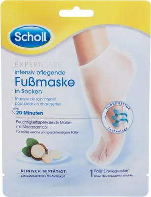 Obrázek produktu pro Scholl intenzivní péče maska na nohy v ponožkách krémová maska na nohy péče o nohy 1 pár