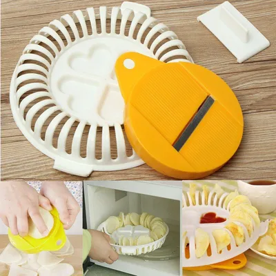 Chipmaker-Set für Mikrowelle – Schneidhilfe & Chips-Rack