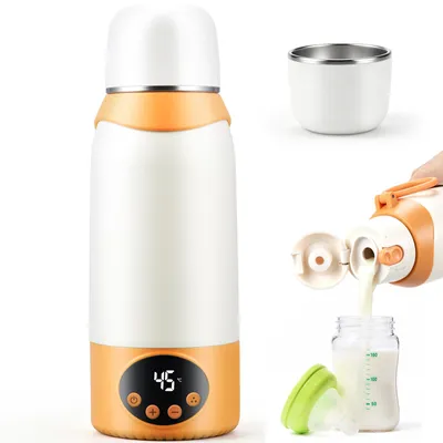 Produktbild von CkeyiN Babyflaschenwärmer unterwegs 500ml Tragbarer Milchwärmer 37- 100℃ schnelles Aufheizen Thermoflasche für Muttermilch und Wasser