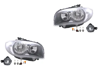 Immagine prodotto di Johns, set di fari alogeni adatto per BMW serie 1 E81 E82 E87 E88 07-09 H7 +fog+L. 63176924655 6924655 63176924656 6924656 63117193387 7193387 63