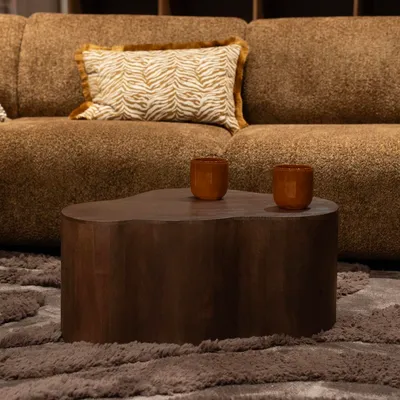 Produktbild von Giga Meubel Couchtisch Moos - Organisch Dunkelbraun - 70cm