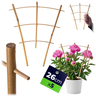 Zdjęcie produktu dla KADAX Pergola Podpora Drabinka Bambusowa 26cm 5 szt