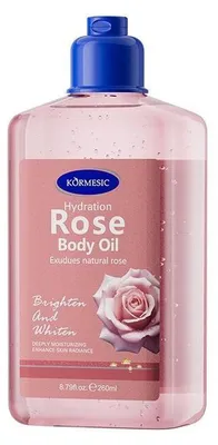 Produktbild von Kormesic Rosen-Massageöl 260 ml | Körperöl für intensive Pflege & Entspannung | feuchtigkeitsspendende Body Oil für geschmeidige Haut