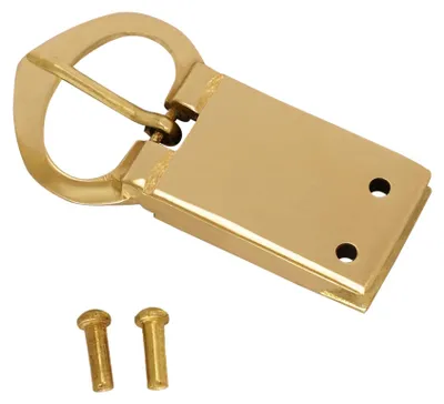 Produktbild von Gürtelschnalle mit Nietplatte aus Messing