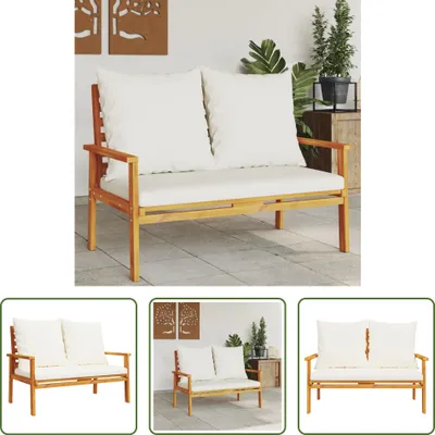 Produktbild von The Living Store Gartensofa 120 cm mit Kissen Massivholz Akazie