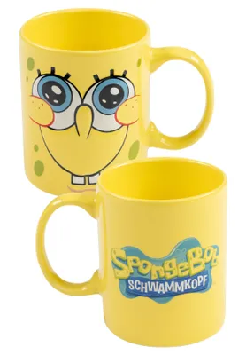 Produktbild von ak tronic Software & Services Tasse - Spongebob Schwammkopf 3D, Einzelbild, 0,32 l, Mehrfarbig, Becher, Universal, Deutschland
