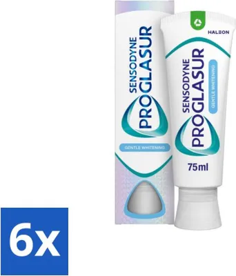 Produktbild von Sensodyne - Zahnpasta - Proglasur Sanftes Aufhellen - Stärkung des Zahnschmelzes - 75 ml - Vorteilspack - 6 Stücke