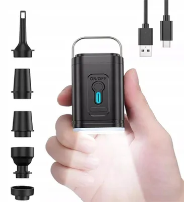 Produktbild von Elektrische Camping Pumpe Lampe 3in1 USB Akku