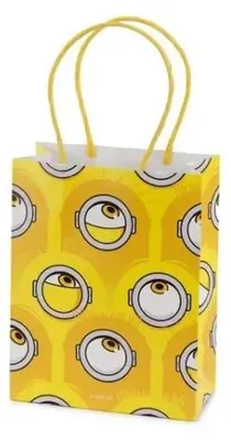 Produktbild von Papiertüten mit Minion-Motiv, PartyDeco, 6 Stück