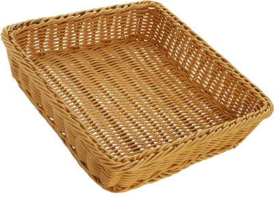 Produktbild von Auslagekorb aus Poly-Rattan, 40x40 cm, Regalkorb, Brotkorb