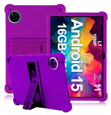Produktbild von Tablet Hülle für Doogee U11 /Doogee U11 Pro 11,0", Stoßfeste Weiches Silikon Schutzhülle mit Standfunktion Lila