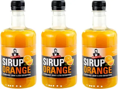 Produktbild von 3x Sirup Royale Orange Getränkesirup 0,5 L EW Drinks Cocktails Shakes Desserts Backen