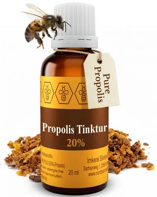 Produktbild von Nordbienchen Propolis Tinktur 20%, Propolis Tropfen, Bienenharz, 20ml