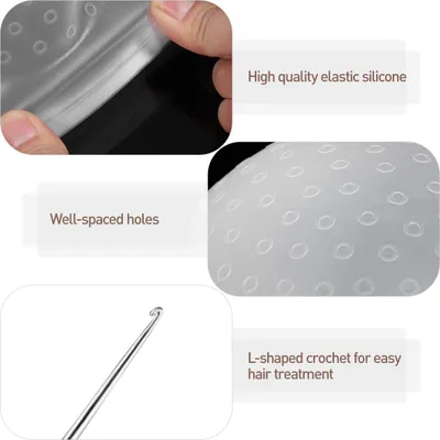 Produktbild von Silikon Strähnenhaube, Strähnchenhaube mit Nadel, Highlight Cap zum Färben von Highlighting Hair