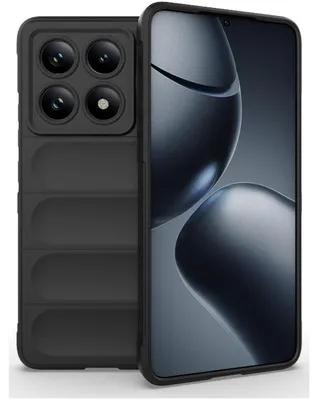 Produktbild von Mobigear Bumpy Schutzhülle für Xiaomi 14T Pro – Flexible TPU-Hülle, Rückseite – Schwarz