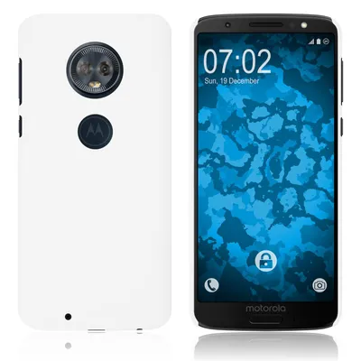 Produktbild von PhoneNatic Case kompatibel mit Lenovo Moto G6 - Hülle weiß gummiert Hard-case Cover