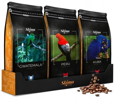 Immagine prodotto di Caffè in grani 3 x 1 kg CUBA/PERÙ/GUATEMALA appena tostato per macchine automatiche