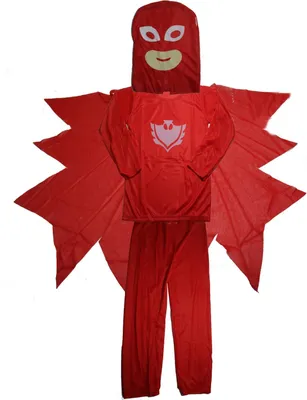 Produktbild von Pijamalenhelden-Kostüm, PJ Masks, für Kinder, Owlette Amaya, rot, 3-5 Jahre, 100-110 cm