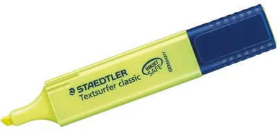 Image de Surligneur STAEDTLER® Textsurfer, pointe biseautée, largeur de trait 1 + 5 mm, rechargeable, jaune